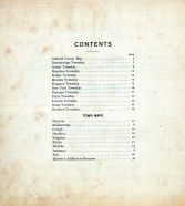 Table of Contents, Caldwell County 1907 McGlumphy